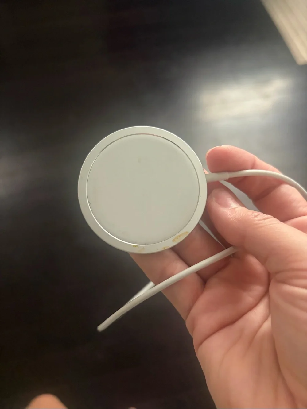 White Magnetic Wireless Charger Disc